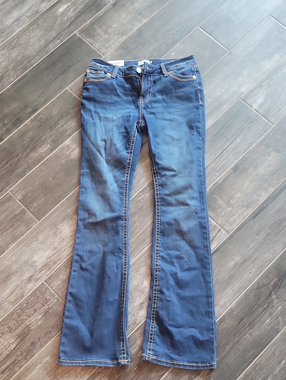 refuge Dark Blue Flare Jeans for Women